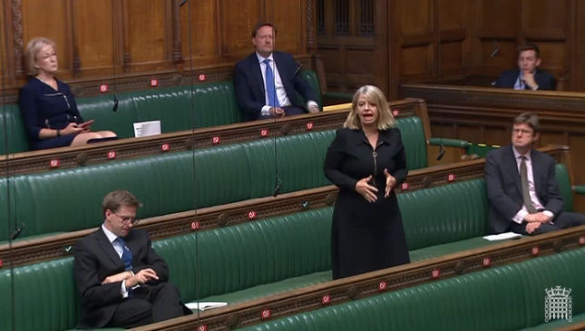 Harriett Baldwin MP speaking in the House of Commons