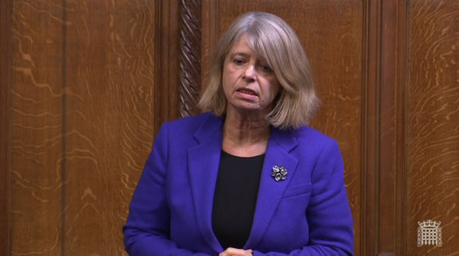 Harriett Baldwin MP speaking in the House of Commons