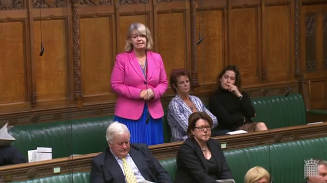 Harriett Baldwin MP speaking in the House of Commons