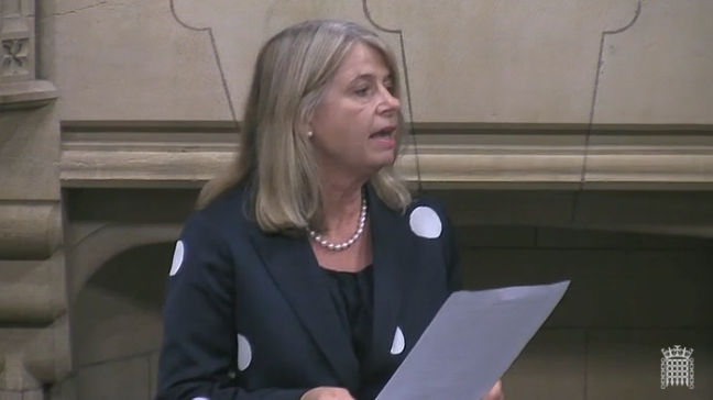 Harriett Baldwin MP speaking in Westminster Hall