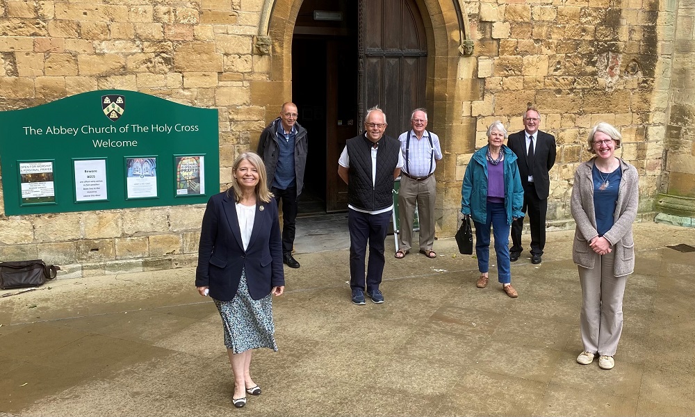 Harriett Baldwin with Pershore United Charities trustees