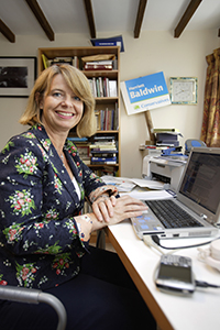 Harriett Baldwin MP in her constituency office