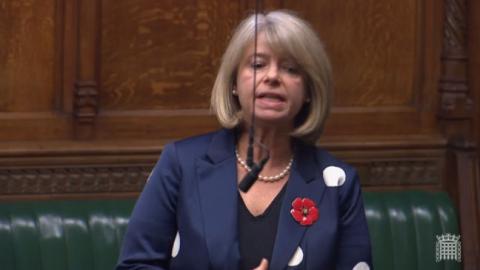 Harriett Baldwin MP speaking in the House of Commons