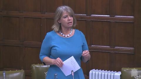 Harriett Baldwin MP speaking in Westminster Hall