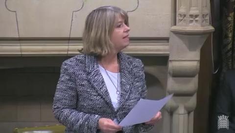 Harriett Baldwin MP speaking in Westminster Hall