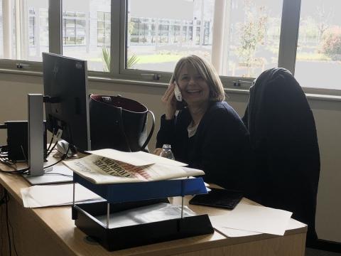 Harriett Baldwin MP in her office