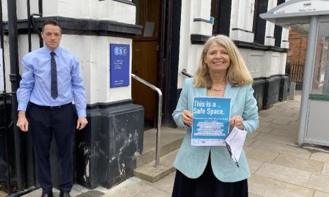 TSB’s Steven Hall with Harriett Baldwin MP