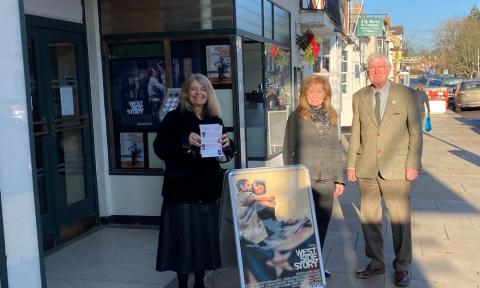 Tenbury’s historic Regal, Harriett Baldwin MP and trustees Julie Porter and Peter Drew