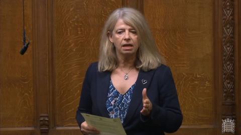 Harriett Baldwin MP speaking in the House of Commons