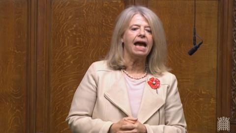 Harriett Baldwin MP speaking in the House of Commons