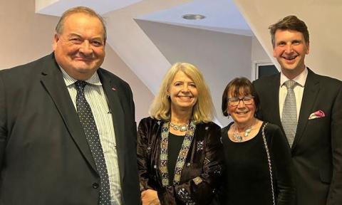 Harriett Baldwin MP (second from left) with local councillors (from left) Adrian Hardman, Bridget Thomas and Scott Richardson Brown.
