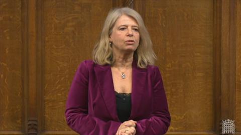 Harriett Baldwin MP speaking in the House of Commons