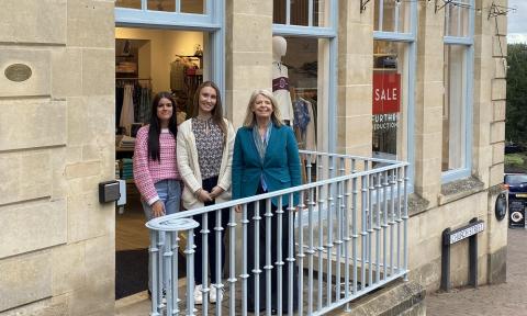 Harriett Baldwin visits the new Crew Clothing store on Church Street