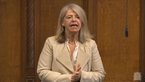 Harriett Baldwin MP speaking in the House of Commons