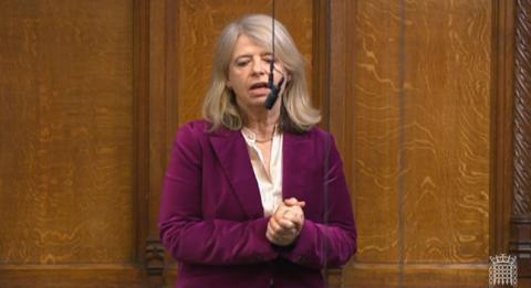 Harriett Baldwin MP speaking in the House of Commons