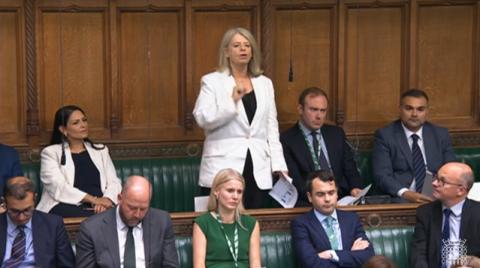 Dame Harriett Baldwin MP speaking in the House of Commons