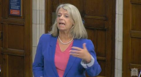 Dame Harriett Baldwin MP speaking in Westminster Hall