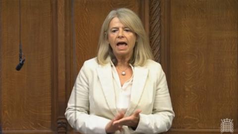 Dame Harriett Baldwin MP speaking in the House of Commons