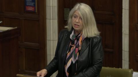 Dame Harriett Baldwin MP speaking in Westminster Hall