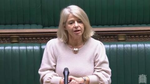 Dame Harriett Baldwin MP speaking at the Dispatch Box in the House of Commons